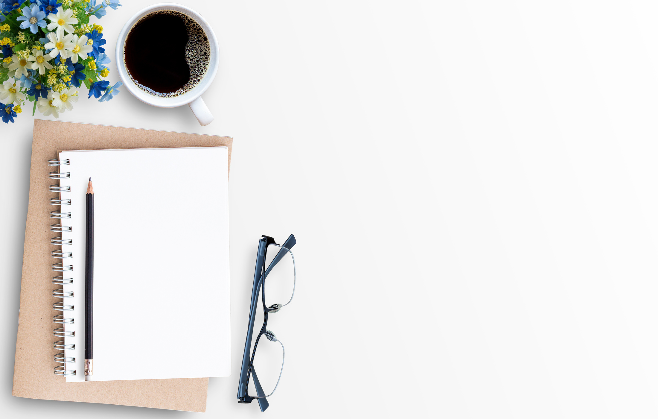 Flat Lay of Minimalist Office Workspace